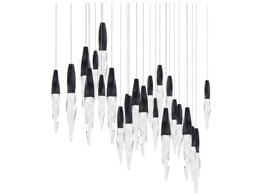 Schonbek Kindjal 23-Light Black Linear Island Pendant S5BPD13223LBK