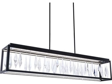 Schonbek Mirage 1-Light Black Linear Island Pendant S5BPD16254BK