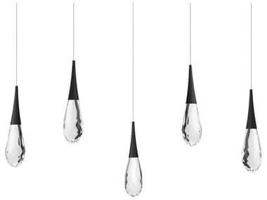 Schonbek Hibiscus 5-Light Black Island Pendant S5BPD21205LBK