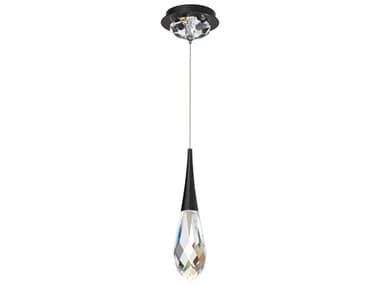 Schonbek Hibiscus 1-Light Black Mini Pendant S5BPD21213BK