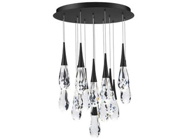 Schonbek Hibiscus 15-Light Black Pendant S5BPD21215BK