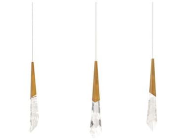 Schonbek Solitude 3-Light Aged Brass Linear Island Pendant S5BPD31403LAB