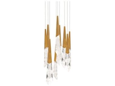 Schonbek Solitude 9-Light Aged Brass Linear Pendant S5BPD31409AB