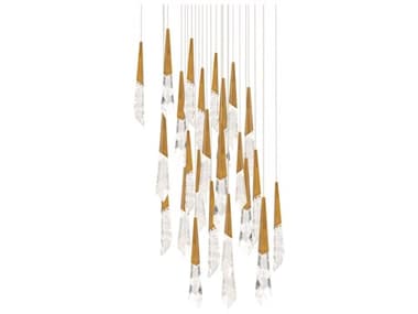 Schonbek Solitude 25-Light Aged Brass Linear Pendant S5BPD31425SAB