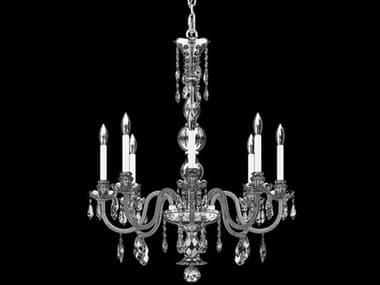 Schonbek Hamilton Nouveau 8-Light Silver Crystal Candelabra Chandelier S5HA5837N40H