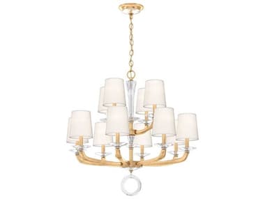 Schonbek Emilea 1-Light Gold Crystal Candelabra Empire Tiered Chandelier S5MA1012