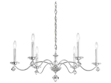 Schonbek Modique 6-Light Silver Crystal Candelabra Chandelier S5MD1006