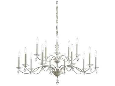 Schonbek Modique 15-Light Silver Crystal Candelabra Chandelier S5MD1015