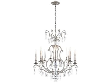 Schonbek Renaissance Nouveau 8-Light Antique Silver Crystal Candelabra Chandelier S5RN3871N48H