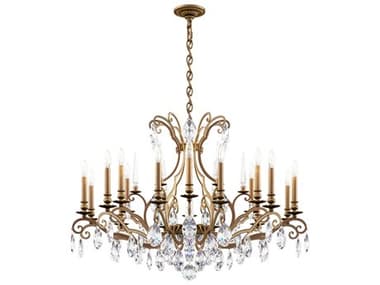 Schonbek Renaissance Nouveau 18-Light8-Light Etruscan Gold Crystal Candelabra Chandelier S5RN3892N23H