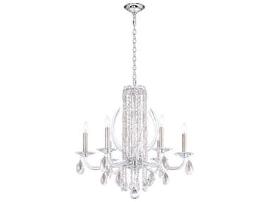 Schonbek Sarella 6-Light Silver Crystal Candelabra Chandelier S5RS8306