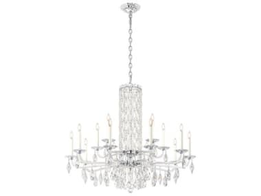 Schonbek Sarella 15-Light Silver Crystal Candelabra Chandelier S5RS8315