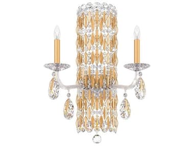 Schonbek Sarella 2-Light Gold Crystal Wall Sconce S5RS8332