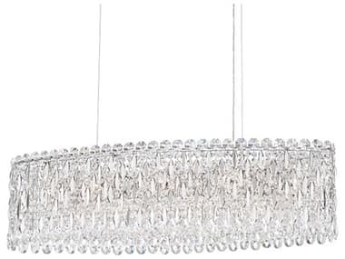 Schonbek Sarella 12-Light Silver Crystal Island Pendant S5RS8340