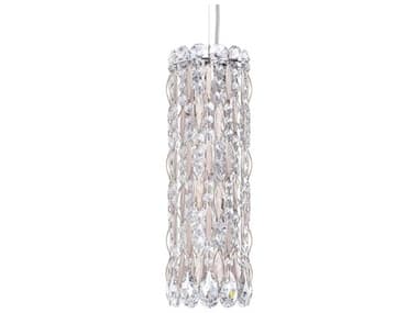 Schonbek Sarella 3-Light Silver Crystal Cylinder Mini Pendant S5RS8341