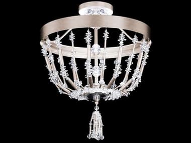 Schonbek Bali 1-Light Antique Silver Crystal LED Semi Flush Mount S5S281748O