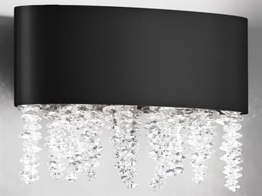 Schonbek Soleil 10" Tall 1-Light Black Crystal LED Wall Sconce S5S351018O