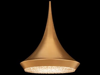 Schonbek Verita 18" 1-Light Heirloom Gold Crystal LED Linear Pendant S5S5518709O