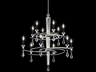 Schonbek Tempest 12-Light Black Tiered Chandelier S5S5612