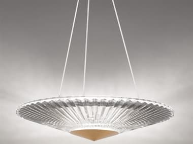 Schonbek Origami 19" 1-Light Aged Brass Crystal LED Dome Linear Pendant S5S7219700H
