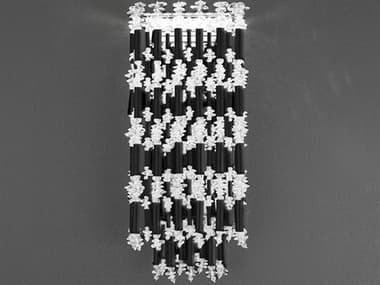 Schonbek Tahitian 19" Tall 1-Light Black Crystal LED Wall Sconce S5S811851O