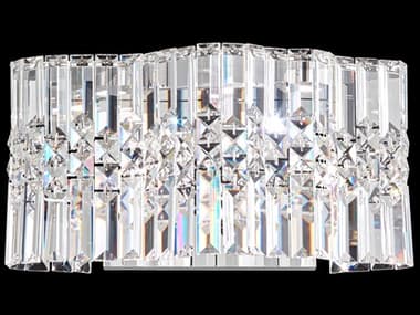 Schonbek Selene 14" Wide 2-Light Stainless Steel Crystal LED Vanity Light S5SPU170NSS1O