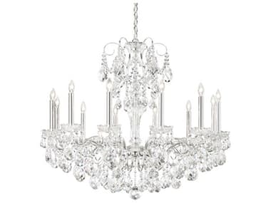 Schonbek Sonatina 12-Light Silver Crystal Candelabra Chandelier S5ST1849