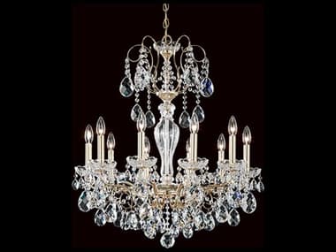 Schonbek Sonatina 10-Light Gold Crystal Candelabra Chandelier S5ST1946