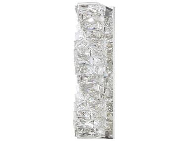 Schonbek Glissando 18&quot; Tall 2-Light Stainless Steel Crystal LED Wall Sconce S5STW120NSS1S