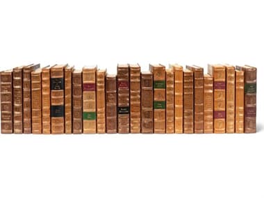 Sarreid Ltd Faux Tan Leather Books, Set Of 24 SA25212
