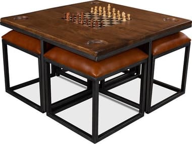 Sarreid Ltd Low Game Table With Four Stools SA25693