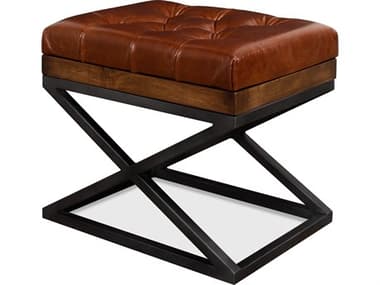 Sarreid Ltd Leather Cushion Bench SA26755