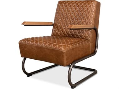 Sarreid Ltd Beverly Hills Chair, Cuba Brown Leather SA28890