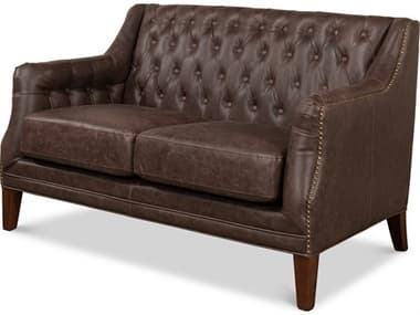 Sarreid Ltd Brooks Leather Tufted 2 Seat Sofa SA28927