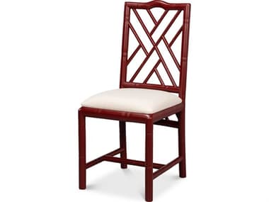 Sarreid Ltd Brighton Bamboo Side Chair Burgundy SA29619B