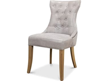Sarreid Ltd Sophie Side Chair Grey Leather SA29970