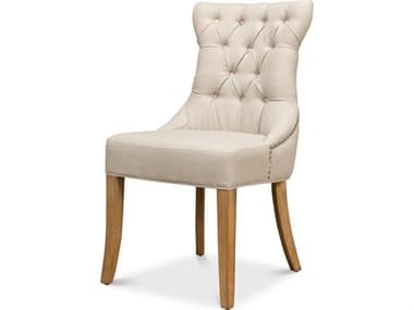 Sarreid Ltd Sophie Side Chair White Linen SA30691