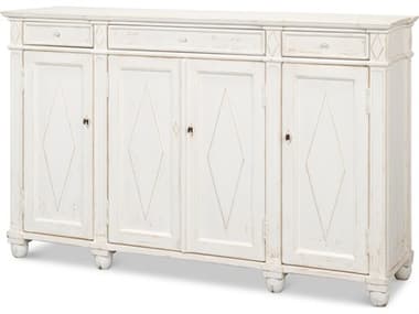 Sarreid Ltd Diamond Wall Sideboard Whitewash Finish SA40121
