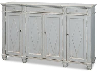 Sarreid Ltd Diamond Wall Sideboard, Blue/Grey SA401217