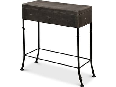 Sarreid Ltd Grey Leather Shagreen Box On Stand SA40470