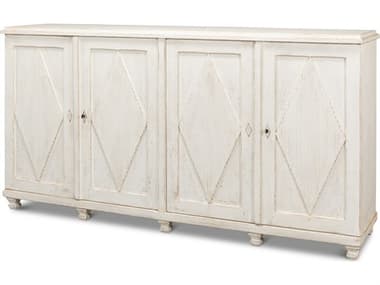 Sarreid Ltd Beecher Sideboard with 4 Doors Whitewash SA40521