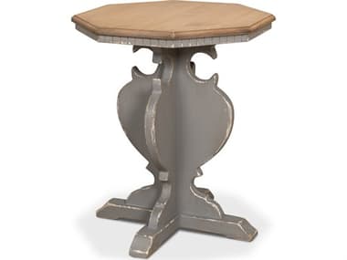 Sarreid Ltd Brogan Side Table Old Pine Finish SA52656