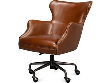 Sarreid Ltd Andrew Jackson Desk Chair,Havana Leather SA53124