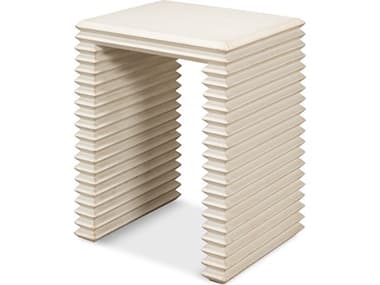 Sarreid Ltd Stacked Side Table, Antique White SA535273