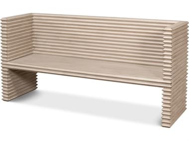 Sarreid Ltd Stacked Bench, Stone Grey SA535281