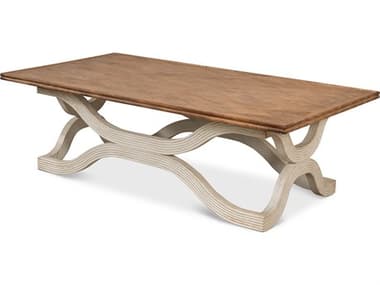 Sarreid Ltd Wavy Coffee Table, Antique White SA535293