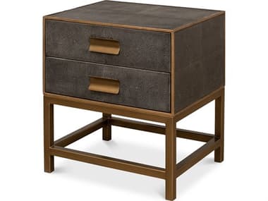 Sarreid Ltd Gideon Shagreen Side Table Antique Grey SA535511