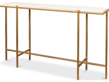 Sarreid Ltd Shagreen Console Table, Osprey White SA535664