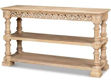 Sarreid Ltd Fowler Carved Console with Shelf SA53666