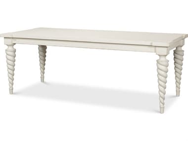 Sarreid Ltd Teagan Dining Table, Antique White SA536763